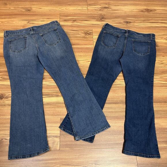 Women's St John’s Boot Cut Jeans Lot 2 16 Petite Stretch Inseam 28.5 Waist 32 - Picture 4 of 5